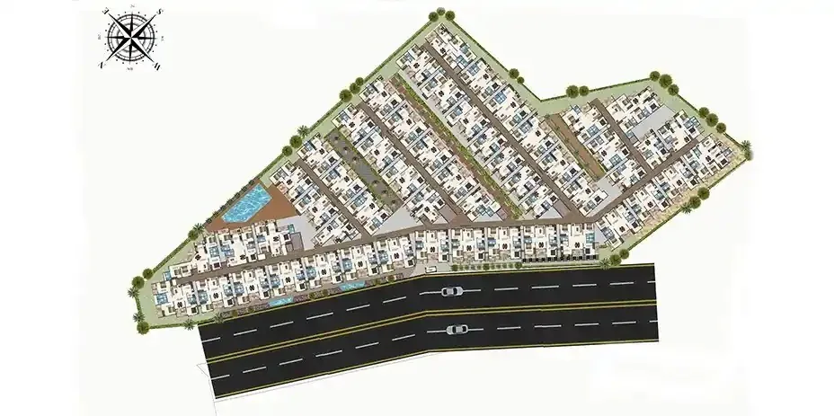 Master plan of the site and block layout — DS-MAX Sista Grand, Uttarahalli, Bengaluru