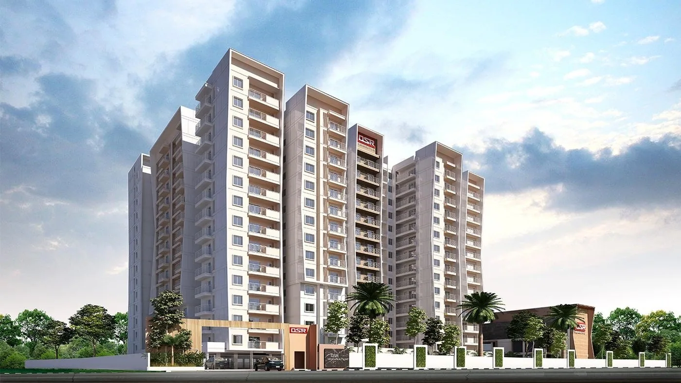 Entrance gate and elevation — DSR The Courtyard, Bengaluru