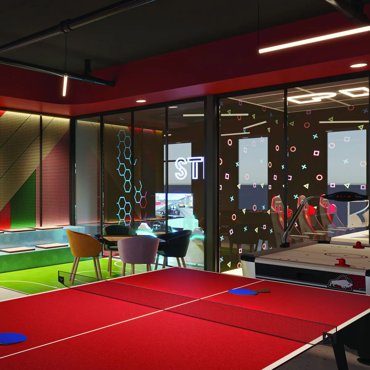 Indoor games room