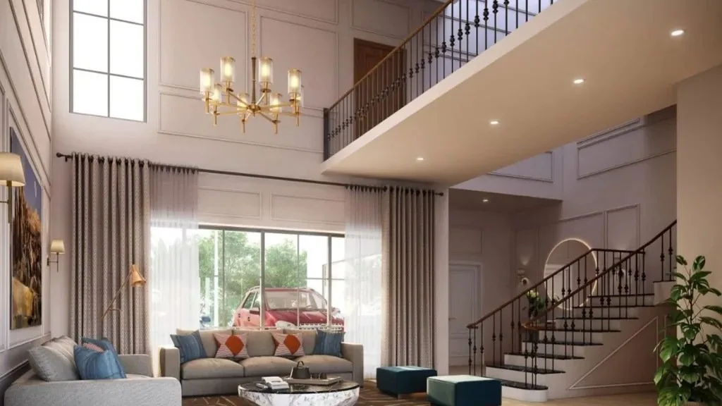 Double-height living room — Surya Valencia, Rajanukunte, Bengaluru