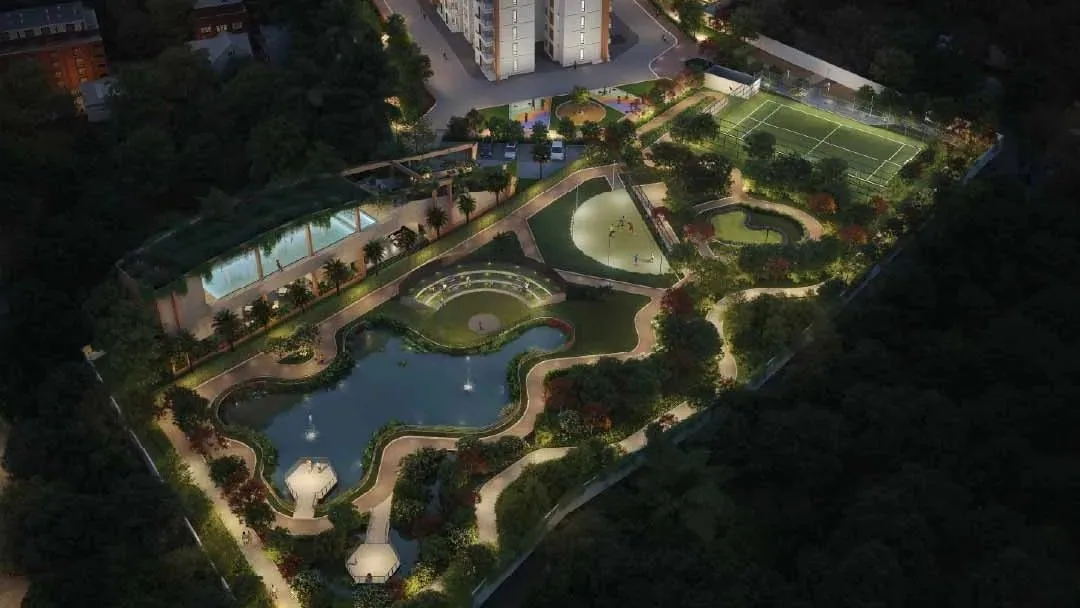 Landscape and pond — Vajram Vivera, Bengaluru