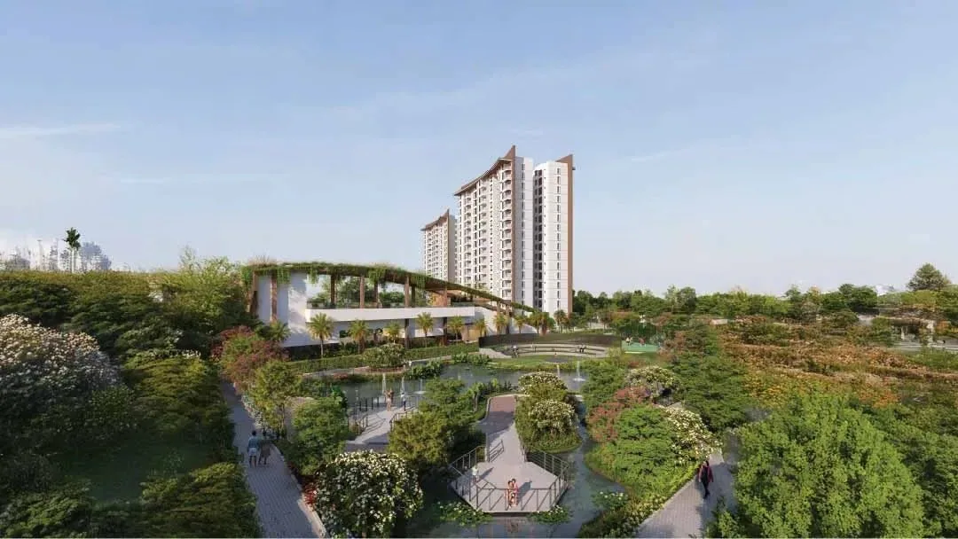 Podium landscape — Vajram Vivera, Bengaluru