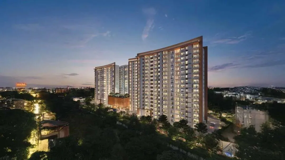 Towers at dusk — Vajram Vivera, Bengaluru